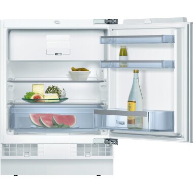 Bosch KUL15ADF0, Serie 6, Unterbau-Kühlschrank mit Gefrierfach, 82 x 60 cm, Flachscharnier mit Softeinzug