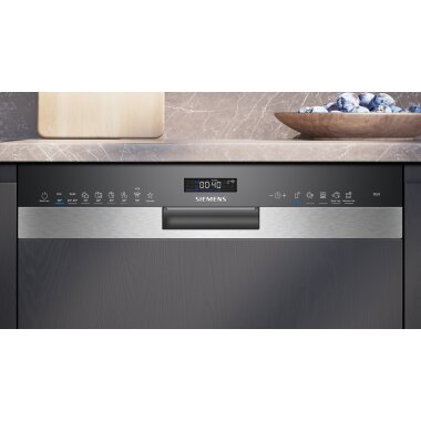 Siemens sn55zs49ce, iQ500, Semi-integrated dishwasher, 60 cm, stainless steel