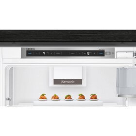 Siemens ki77sadd0, iQ500, built-in fridge-freezer combination with freezer section below, 157.8 x 55.8 cm, flat hinge with soft-close drawer