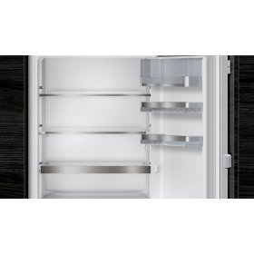 Siemens ki77sade0, iQ500, built-in fridge-freezer with freezer section below, 157.8 x 55.8 cm, flat hinge with soft-close drawer