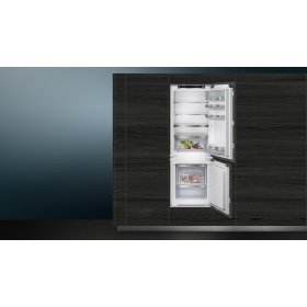 Siemens ki77sade0, iQ500, built-in fridge-freezer with freezer section below, 157.8 x 55.8 cm, flat hinge with soft-close drawer