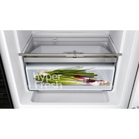 Siemens ki77sade0, iQ500, built-in fridge-freezer with freezer section below, 157.8 x 55.8 cm, flat hinge with soft-close drawer