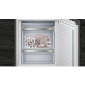 Siemens ki86sade0, iQ500, built-in fridge-freezer with freezer section below, 177.2 x 55.8 cm, flat hinge with soft-close drawer