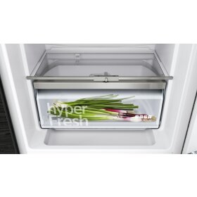 Siemens ki86sade0, iQ500, built-in fridge-freezer with freezer section below, 177.2 x 55.8 cm, flat hinge with soft-close drawer
