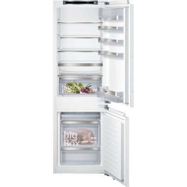 Siemens ki86safe0, iQ500, built-in fridge-freezer with freezer section below, 177.2 x 55.8 cm, flat hinge