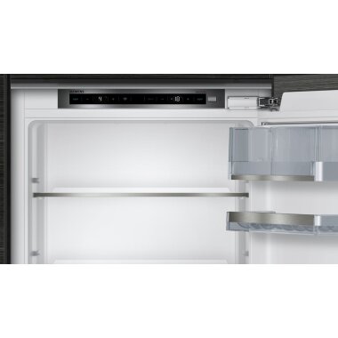 Siemens ki87sade0, iQ500, built-in fridge-freezer with freezer section below, 177.2 x 55.8 cm, flat hinge with soft-close drawer