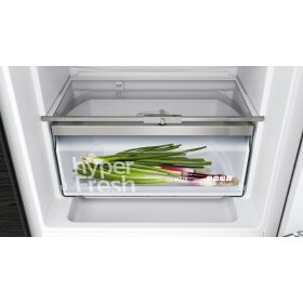 Siemens ki87sade0, iQ500, built-in fridge-freezer with freezer section below, 177.2 x 55.8 cm, flat hinge with soft-close drawer