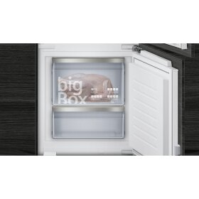 Siemens ki87safe0, iQ500, built-in fridge-freezer with freezer section below, 177.2 x 55.8 cm, flat hinge