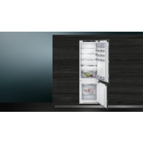 Siemens ki87safe0, iQ500, built-in fridge-freezer with freezer section below, 177.2 x 55.8 cm, flat hinge