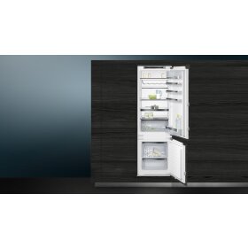 Siemens KI87SSDE0, iQ500, Einbau-Kühl-Gefrier-Kombination mit Gefrierbereich unten, 177.2 x 55.8 cm, Flachscharnier mit Softeinzug