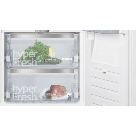 Siemens ki41fadd0, iQ700, built-in refrigerator, 122.5 x 56 cm, flat hinge with soft-close drawer