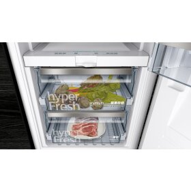 Siemens ki41fadd0, iQ700, built-in refrigerator, 122.5 x 56 cm, flat hinge with soft-close drawer