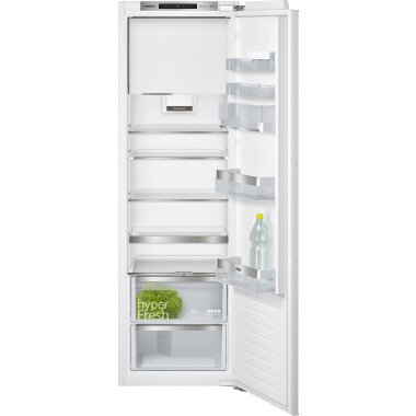 Siemens ki82lade0, iQ500, built-in refrigerator with freezer compartment, 177.5 x 56 cm, flat hinge with soft-close drawer