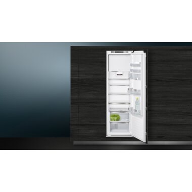 Siemens KI82LADE0, iQ500, Einbau-Kühlschrank mit Gefrierfach, 177.5 x 56 cm, Flachscharnier mit Softeinzug