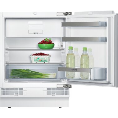Siemens KU15LADF0, iQ500, Unterbau-Kühlschrank mit Gefrierfach, 82 x 60 cm, Flachscharnier mit Softeinzug