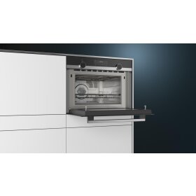 Siemens CM585AGS0, iQ500, Einbau Mikrowelle mit Heißluft, 60 x 45 cm, Edelstahl