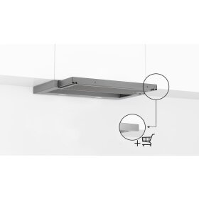 neff d46br12x6, n 30, flat screen hood, 60 cm, silver metallic