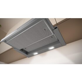 neff d46br12x6, n 30, flat screen hood, 60 cm, silver...