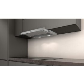 neff d46br12x6, n 30, flat screen hood, 60 cm, silver metallic