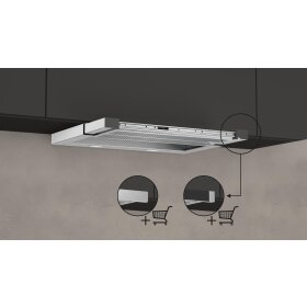 neff d46ml54x1, n 70, flat screen hood, 60 cm, stainless steel