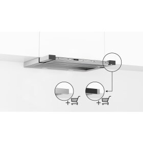 neff d46ml54x1, n 70, flat screen hood, 60 cm, stainless steel