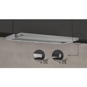 neff d49ed22x1, n 50, flat screen hood, 90 cm, silver metallic