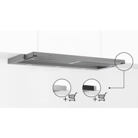 neff d49ed52x1, n 50, flat screen hood, 90 cm, silver metallic