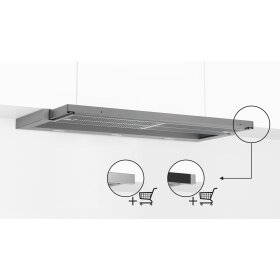 neff d49ed52x1, n 50, flat screen hood, 90 cm, silver metallic