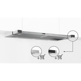 neff d49ml54x1, n 70, flat screen hood, 90 cm, stainless steel