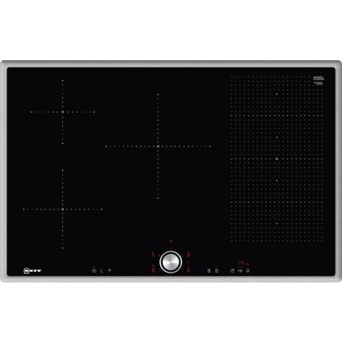 Neff T58BT20N0, N 70, Induktionskochfeld, 80 cm, Schwarz, Mit Rahmen aufliegend