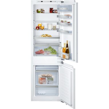 neff ki6863fe0, n 70, built-in fridge-freezer with bottom freezer compartment, 177.2 x 55.8 cm, flat hinge