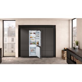 neff ki6863fe0, n 70, built-in fridge-freezer with bottom freezer compartment, 177.2 x 55.8 cm, flat hinge