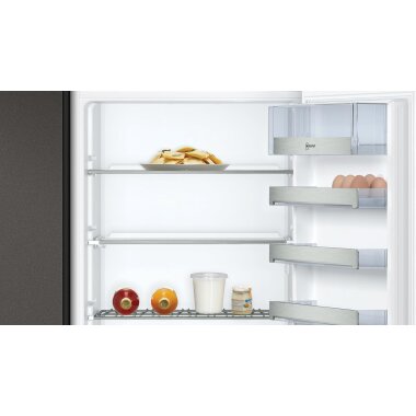 neff ki6873fe0, n 70, built-in fridge-freezer with bottom freezer compartment, 177.2 x 55.8 cm, flat hinge