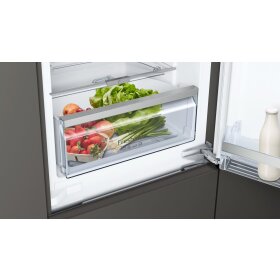neff ki6873fe0, n 70, built-in fridge-freezer with bottom freezer compartment, 177.2 x 55.8 cm, flat hinge