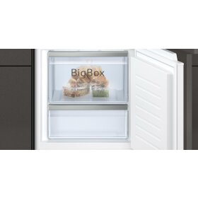 neff ki6873fe0, n 70, built-in fridge-freezer with bottom freezer compartment, 177.2 x 55.8 cm, flat hinge