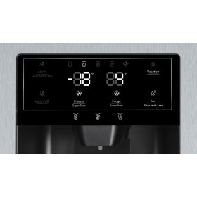 neff ka3923ie0, n 70, american side by side fridge freezer, 178.7 x 90.8 cm, stainless steel with antifingerprint