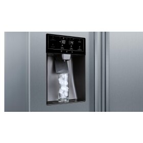 neff ka3923ie0, n 70, american side by side fridge freezer, 178.7 x 90.8 cm, stainless steel with antifingerprint