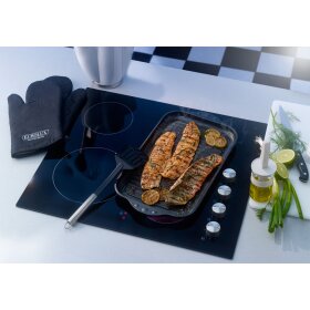 Eurolux Premium grill plate 36.5 x 21.5 cm, approx. 2.5 cm high