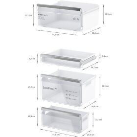 Bosch KIV86VSE0, Series 4, built-in fridge-freezer combination with bottom freezer area, 177.2 x 54.1 cm, drag hinge