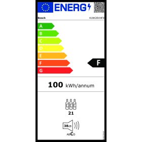 Bosch KUW20VHF0, Serie 6, Einbau-Weinkühlschrank, 81.8 x 29.8 cm