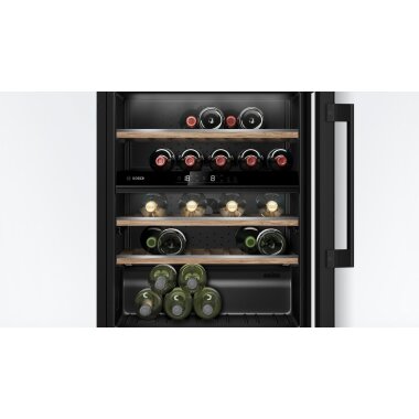 Bosch kuw21ahg0, series 6, wine refrigerator with glass door, 82 x 60 cm